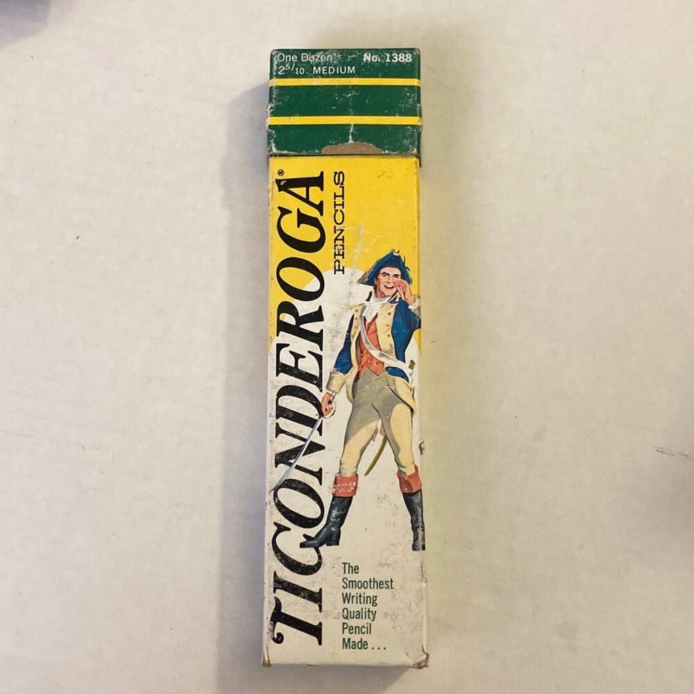 12 Vintage Dixon Ticonderoga Pencils Ethan Allen 1388 No 2-5/10 Medium Made USA